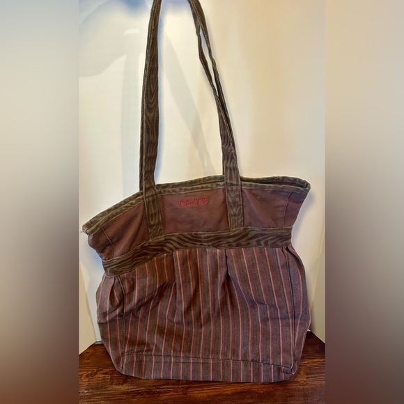 Dakine Brown Canvas Shoulder Bag Lined‎ Double Handles. - Picture 1 of 8